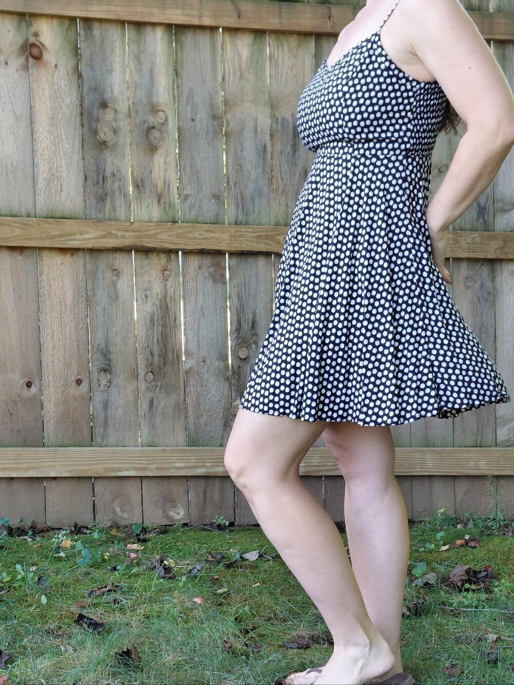 Old Navy Black and White Sea Shell Spaghetti-Strap Mini Dress - Size M